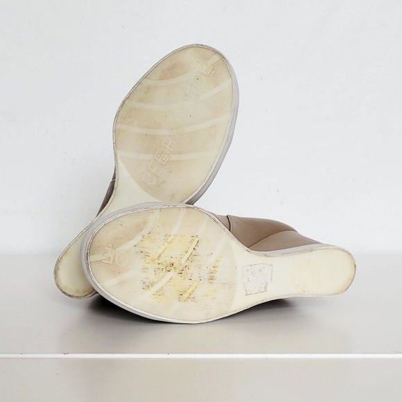 See by Chloé Gondola Leather Lace-up Wedge Sneaker Ankle Shoes - Size 37.5 - Picture 5 of 13